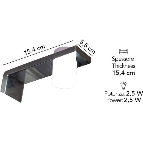 Applique led per installazione a bordo specchio bagno Venus (1/5)