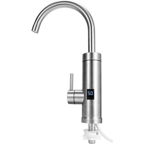 Robinet Mitigeur de Cuisine Zimikin avec Écran LCD, Robinet d'Eau Chaude Domestique en Acier Inoxydable, Robinet d'Eau Chaude Instantanée en 3 Secondes (1/4)