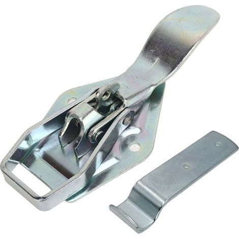 Jeffergarden Loquet de porte de levage de remorque en fer galvanisé, serrure de remorque robuste avec plaque de montage pour caravane RV (1/5)