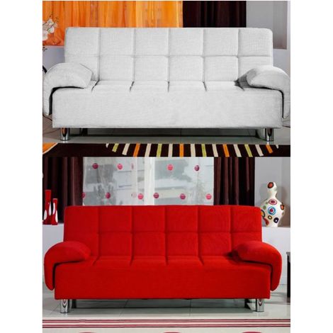 Bagno Italia Divano letto 200x99 antiribaltamento braccioli ecopelle rosso (1/3)