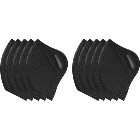 Lot de 10 protège-visage anti-vent jetable avec bande auto-agrippante, accessoire de protection respiratoire à usage unique, filtre intégré, idéal pour extérieur, sécurité et confort. (1/5)