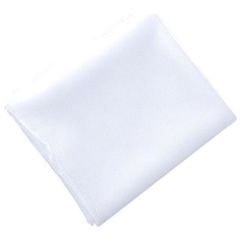 Sollbry Lot de 4 rideaux de fenêtre en maille blanche pour haut-parleur, 130 x 150 cm, adaptés à plusieurs fenêtres (1/4)