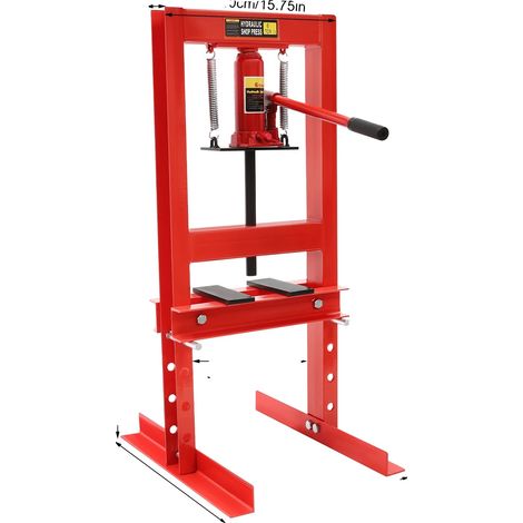 Presse hydraulique, capacité de 6 tonnes, hauteur réglable, Rouge (1/2)