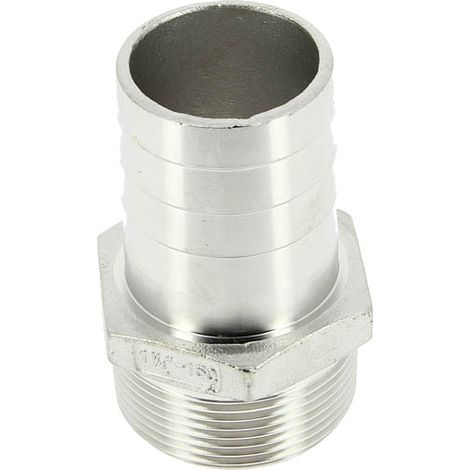 Embout cannelé inox moulé Ø40 Mâle 1"1/2