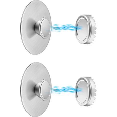 2 Pièces Porte-Savon Magnétique Acier Inoxydable, Murale Porte-Savon Aimant de Cuisine et de Salle de Bain, Économisez de l'espace Contient 2 couvercles (1/5)