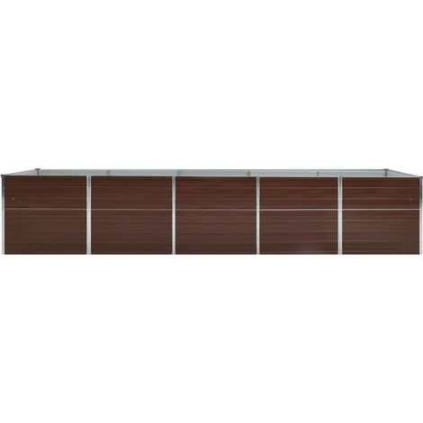 Maison Exclusive - Garten-Hochbeet Verzinkter Stahl 400×80×77 cm (1/5)