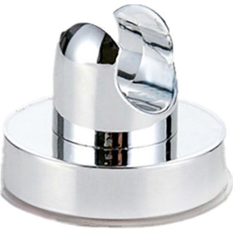 Suction cup shower head holder, wall mount, shower arm holder, bidet shower holder, bathroom accessories, chrome, no drilling required (1/5)