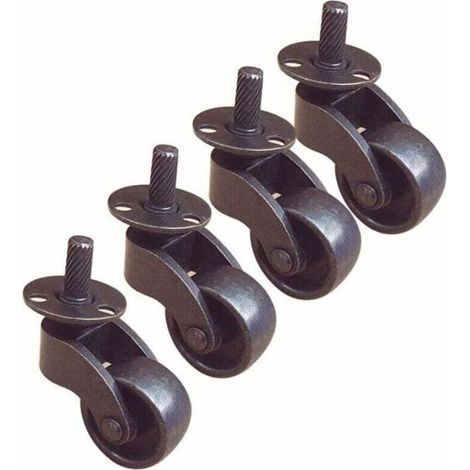 Remplacement Caster Roue Paquet de 4 roulettes pivotantes Mobilier / Rétro remplacement Roulettes for Chariots, salle à manger, métal voitures s, 300lb, l'installation Taille: 57mm, résistant à l'usur (1/3)