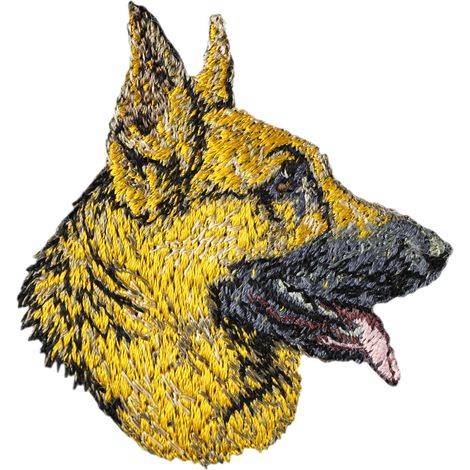 Pastor Alemán, Alsaciano - parche con forma de perro, parche bordado, decoración única para mochila de Art-Dog (1/3)