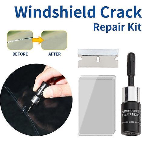 Liquide de réparation pour vitres de voiture, outils pour réparer les fissures et les éclats sur les vitres de voiture, outils pour réparer les vitres de voiture (1/4)