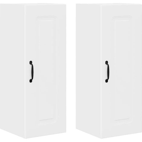 Meuble mural de cuisine,Armoire de cuisine avec porte 2 pcs Blanc 30 x 31 x 80 cm CFW57306 (1/5)