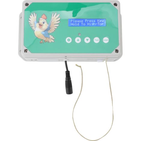 Contrôleur de porte de poulailler étanche IP44 avec minuterie, télécommande, double alimentation, ouverture automatique de porte (prise britannique 100-240 V). (1/5)