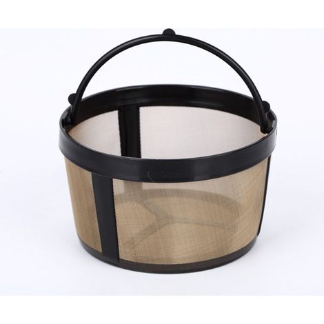 2 Stück Kaffeefilter 8,9 x 5,2 cm Goldfarbener Dauerkaffeefilter Edelstahl Kaffeefilter Waschbar Für die meisten Kaffeemaschinen (1/5)