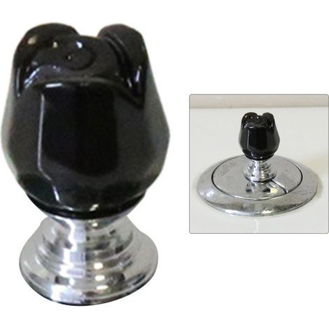 Boutons de réservoir de toilettes robustes et durables,-Noir (1/5)