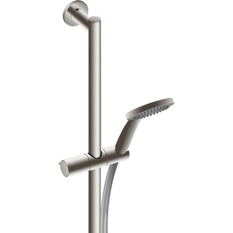 Keuco IXMO - Set de pommeau de douche, 3 jets, barre 855 mm et flexible, inox 59587070801 (1/2)