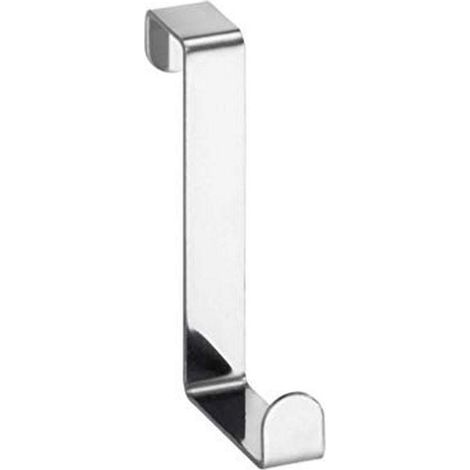 Wenko 4214062100 Ganci da Porta, Set da 6 Ganci, Battuta Fino a 4 cm, 7.6 x 2 x 4 cm, Lucido, Argento (1/5)