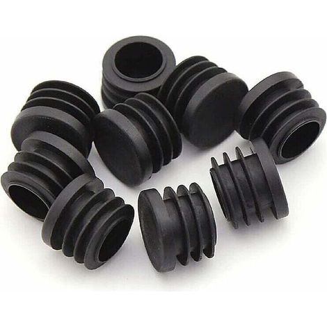 Bouchon Pied de Chaise,Bouchon en Plastique Rond,30 pièces Bouchon d'extrémité de Tube Noir Bouchon de Chaise Glisse Rond Embout de Protection de Meubles Chaise/Jambe Tuyau Couvercle Insert ( (1/4)