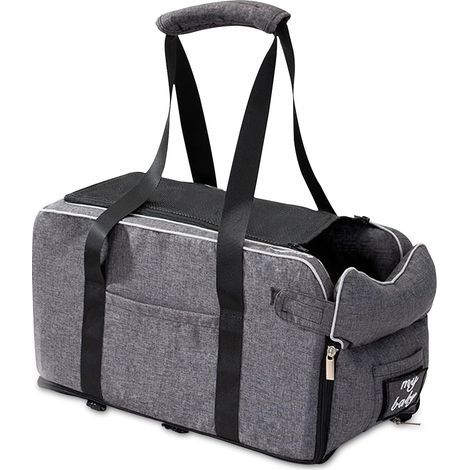 Asiento de seguridad para coche AIDUCHO para perros y gatos de menos de 6 kg, bolsa transportadora transpirable para perros, correas de hombro extraíbles y portátiles, cesta para perros, cama para coc (1/5)