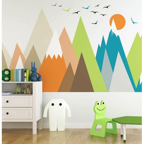 Stickers enfant montagnes scandinaves shizuka 40 x 60 cm (1/5)