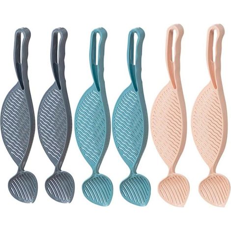 Lot de 6 passoires en plastique avec fermeture à pression, accessoire de cuisine multifonctionnel pour égoutter les pâtes, les légumes et le riz - Crezuo