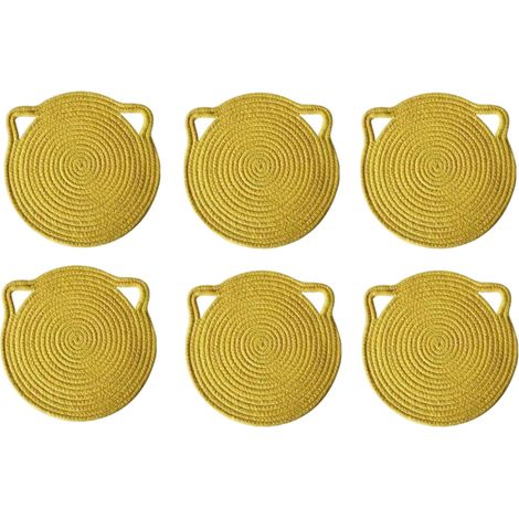 Tovagliette termoresistenti, 6 pezzi, gialle