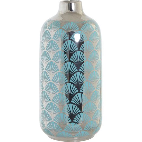 Vase Porcelaine 15X15X41,5 Chrome Turquoise (1/3)