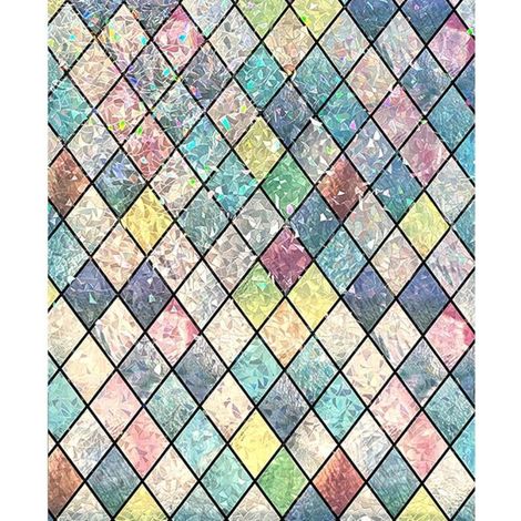 Film pour vitrail, 30200cm, Autocollants en Verre colorés, adhésif Statique, PVC réutilisable, Film de confidentialité épais pour fenêtre, pour la Maison, Le Bureau, l'école (1/5)