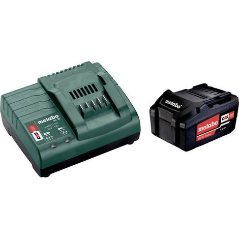 [GEBRAUCHT] B-Ware Metabo Werkzeug-Akku 18V 4Ah Lithium mit Ladegerät Spezial-Akku wiederaufladbar (1/2)