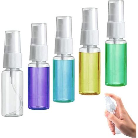 Flacon Spray Vide, 5 Pièces 20 ml Flacon Vaporisateur, Bouteille Spray Vide Transparent, Spray Sous-Bouteilles de Cosmétiques, Vaporisateur vide, Flacons et vaporisateurs vides, Vaporisateur plastique (1/5)