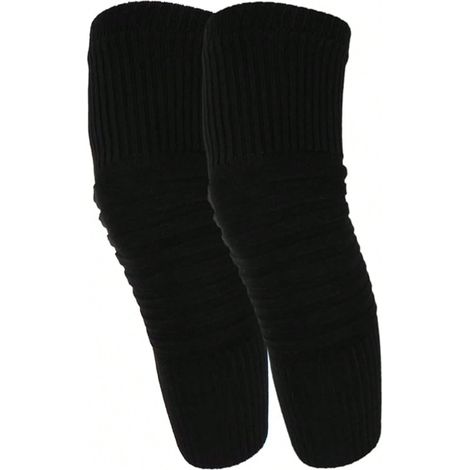 Genouillères en laine cachemire unisexes : chaudes pour l’hiver, ainsi que manchons chauffe-jambes douceurs, taille L (1/5)