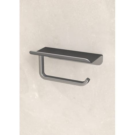 Wandmontierter Toilettenpapierspender. Gebürstetes Nickel