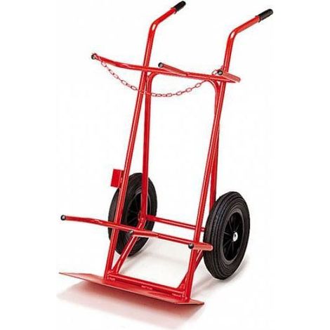 Carrello portabottiglie a 2 posti - Ruote pneumatiche - DBAB31GON