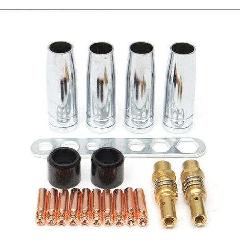 19 Pièces Accessoires MIG MB15AK, Buse de Gaz de Contact de Torche de Soudure, D'outils de Soudage Consommables pour Soudeurs (1/5)