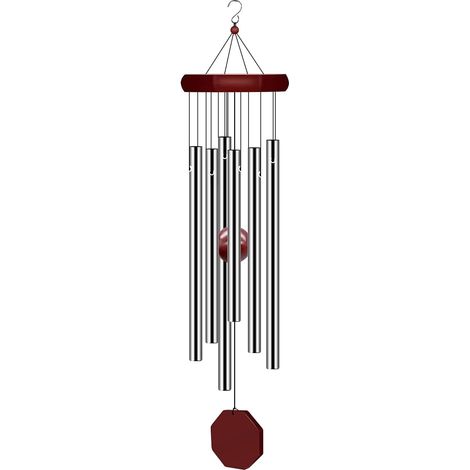Gedenk-Windglocke für den Außenbereich, 71 cm (28 Zoll) große Glocke mit tiefem Klang, personalisierbar mit 6 abgestimmten Röhren, elegant für Garten, Terrasse, Balkon und Zuhause.