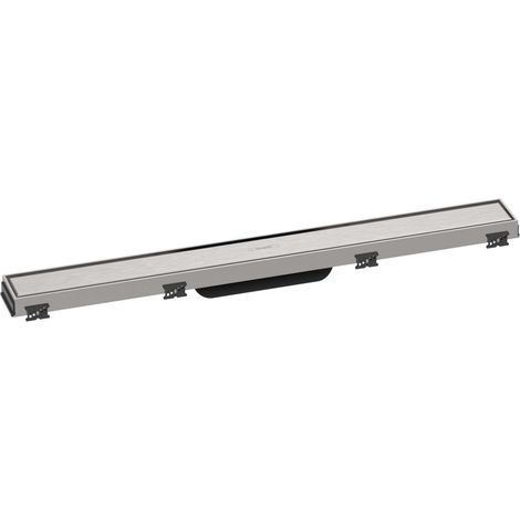 Hansgrohe RainDrain Match - Canaleta de ducha con rejilla de acero inoxidable 700, con marco de altura ajustable, acero inoxidable cepillado 56037800