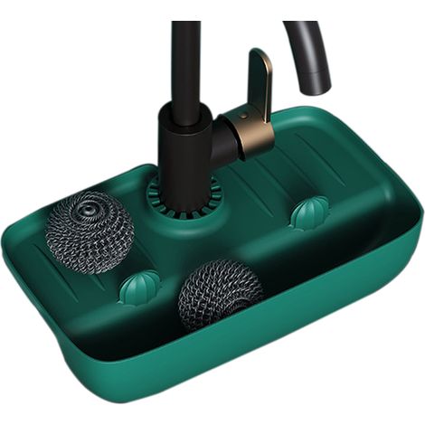 1 support de vidange anti-éclaboussures, en TPE, 27x14x5 cm, pour robinet de cuisine, salle de bain et buanderie (1/5)