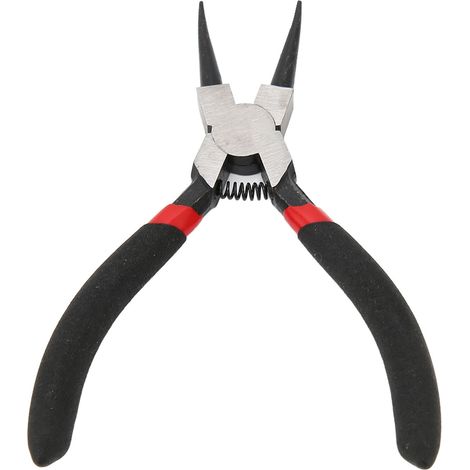 Pince à circlips interne droite 5 pouces, acier carbone, poignée antidérapante, anneaux de retenue, outil de précision. (1/5)