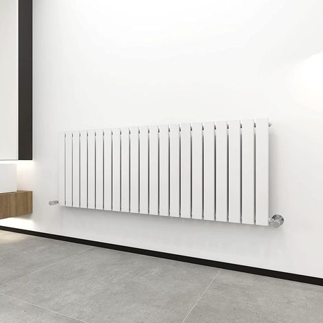 600 x 1428mm Single Designer Flat Panel Central Heating Radiator WHITE