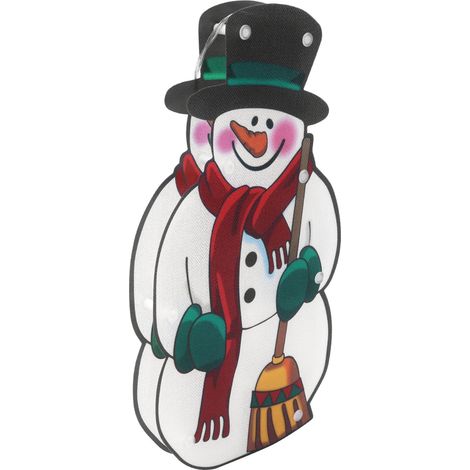 Weihnachtsbeleuchtung Schneemann LED-Fensterhängelampe mit Saugnapf für die Dekoration (1/5)