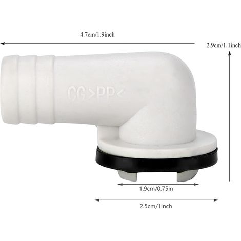 1 Connecteur De Sortie De Drain, En Abs, Étanche, Pour Climatiseur, Fenêtre Et Lave-linge (1/5)