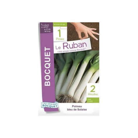 Poireau Bleu de Solaise en ruban à semer - 15g