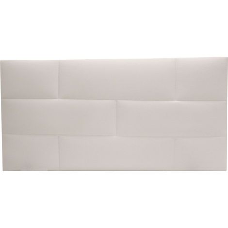 Tête de lit capitonnée Cube Mini pour chambre d'adolescent couleur brique blanche 106 x 54 x 3 cm