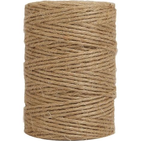 Ficelle de jute naturelle pour loisirs créatifs, cadeaux, bricolage, décoration, jardinage et recyclage (50 mètres) (1/5)