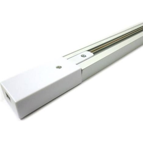 Sistema Illuminazione Binario Monofase Bianco, Binario Connettori Giunti (Binario Completo 1M)