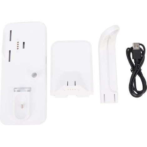 Chargeur sans fil 3-en-1 portable support rapide pour téléphone montre écouteurs (Blanc) (1/5)