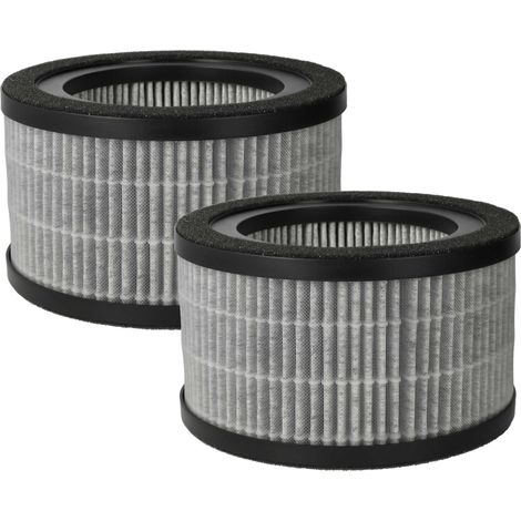 vhbw 2x filtro de aire reemplaza Beurer 68007 para purificador - Filtro combi prefiltro + HEPA + carbón activo