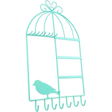 Porte bijoux cage à oiseaux Home sweet home Vert (1/3)