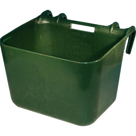 Mangiatoia con ganci in plastica 30 l VERDE cavallo scuderia BOX