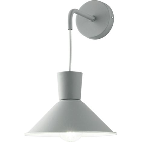 Applique D22 cm ELIO in metallo verniciato Grigio (1/2)