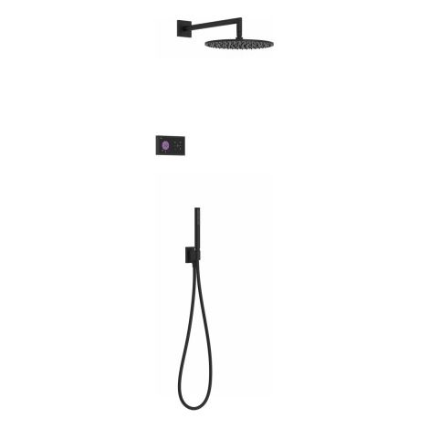 Kit de douche thermostatique électronique et encastré SHOWER TECHNOLOGY Noir Mat - TRES 09288558NM (1/2)